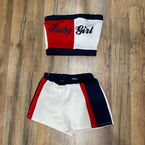 Cropped top and shorts set